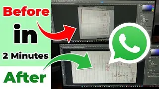 How to Clean Bad scan Blur Document and WhatsApp Document Clearing in Photoshop
