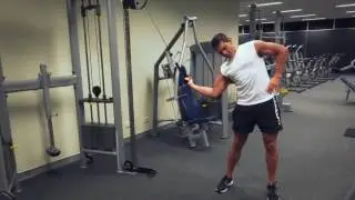 Standing Oblique Cable Crunches (Exercises.com.au)