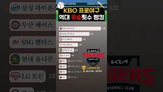 KBO프로야구 역대 우승횟수 랭킹!![2024년기준]