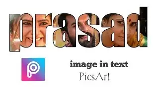 how to put in image in PicsArt / image in text / picsart tutorial