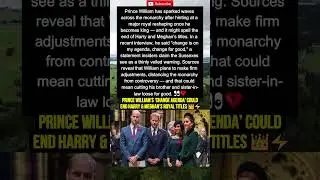 Prince William&rsquo;s &lsquo;Change Agenda&rsquo; Could End Harry & Meghan&rsquo;s Royal Titles 👑⚡