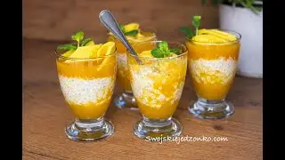 Pudding z tapioki z mango #nadeser #cośpysznego #tapioka #swojskiejedzonko