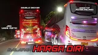 NGERI.. Pertarungan  HARGA DIRI ‼️BALAPAN 3 BUS BEDA PERUSAHAAN, SALING KEJAR TAK ADA YANG MENGALAH