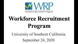 Workforce Recruitment Program Info Session
