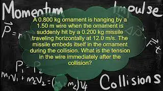 Physics Problem - Momentum Conservation and Collisions - Tension in a Ballistic Pendulum