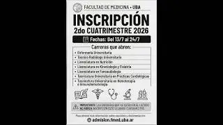 INSCRIPCIÓN A CARRERAS 2026 - FACULTAD DE MEDICINA - UBA - TUTORIAL PASO A PASO.