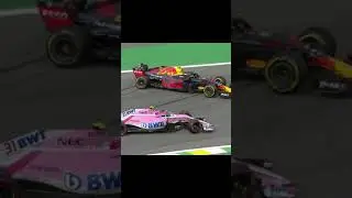 Max Verstappen crashes into Esteban Ocon