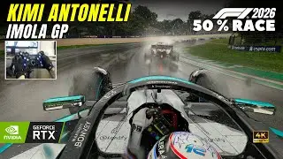2 Red Flags, Heavy Rain & PURE CHAOS | Kimi Antonelli Last to P2 at Imola &ndash; F1 2026 4K