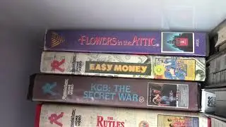 Tub 5 of 6 of VHS and Beta ex rental tapes that need to sell soon