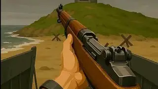 Playing world war polygon landing on normady beach
