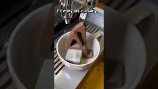 Melting Chocolate Sculpture Under Espresso Flow. #shorts