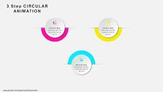 40.Create 3 Step Circular Infographic Animation|Powerpoint Animations|Graphic design