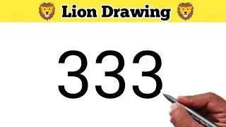 How to draw lion from number 333 | Easy lion drawing for beginners || Lion Drawing