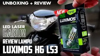 Luximos H6 LS3 Laser LED Unboxing dan Review Bisa AC DC Penerus Luminos LS2 Laser | Yamaha Mio #nine