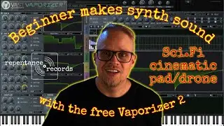 Synth beginner tries free vst Vaporizer2 to make sci-fi cinematic pad/drone preset. Unedited.