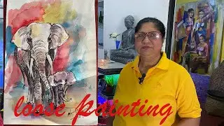 පෑන සහ දියසායම් භාවිතයන් චිත්‍ර ඇදීම .Drawing using pen and pencil