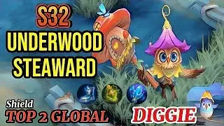 Gameplay Diggie Season 32 Skin | Underwood Steward [ Top 2 Global Diggie ] Shield - Mobile Legends