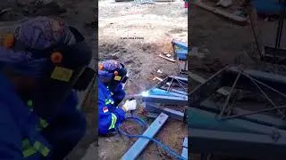Manual Steel Welding Process at Construction Site | Arc Welding Technique Explained