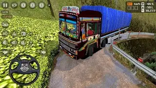 🤯 12 WHEELER LOADED TRUCK GOODS EXPORT IN OFFROAD | TRUCK SIMULATOR INDONESIA | MUDDY ROAD GAMEPLAY 