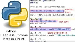 The simplest way to run python headless test with Chrome on Ubuntu