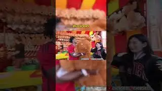 Speed wins Amy the teddy bear she wanted after 5 tried 💖💞