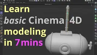 Model a cute submarine in Cinema 4D 2023
