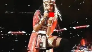 SUPER BOWL HALFTIME SHOW M.I.A. Flashes Middle Finge