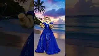 Cute cat blue dress dancing #cats #catdance