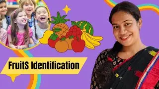 Fruit Identification Activity 🍎🍌 | Play Group Kids Learning with Chitra Ma'am | Kinder Bloom School
