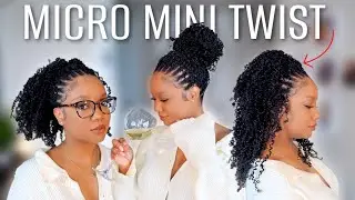 *NEW*Amazon Micro Mini Twist On My Natural 4b 4C Hair 📌 $30 Easy Protective Style under 2 Hours!