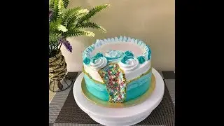 How to make whipped cream fault line cake