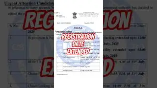 🚨 BIG UPDATE: NMC NEET AIQ Round 1 Registration Date Extended | Hurry Up! #neet2025 #nmc #mbbs #neet