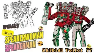 Let's draw a large titan cameraman easily | Drawing Skibidi Toilet  77  | Step By Step Drawing 😍