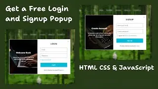 Get The Free Login and Signup Form Popup in HTML CSS & JavaScript
