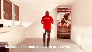Bachata side rock crossover step with counts.