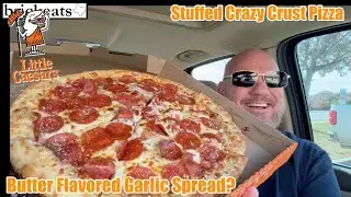 Little Caesars Stuffed Crazy Crust Pizza REVIEW 🍕🧀🤯 - Is This the CRAZIEST Crust Ever? | brickeats