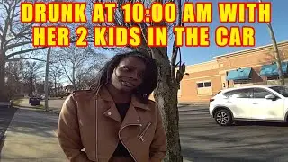 Bodycam DUI Arrest - Mom Drives Drunk and Crashes with 2 Kids in Car
