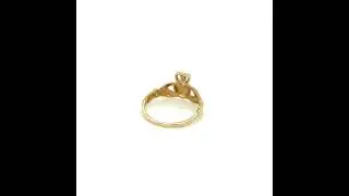 10K Solid Gold Claddagh Ring Heart Ring Celtic Ring Irish Ring Engagement Ring Promise Ring Romance