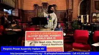 People speak out to stop Racism, Poverty & World War III