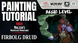 FEMALE FIRBOLG DRUID - D&D - NOLZUR'S MARVELOUS MINIATURES - WIZKIDS - HOW TO PAINT D&D MINIATURE