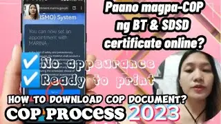 Paano magpa-COP ng BT & SDSD Certificate online