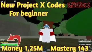 CODES FOR BEGINNER GET MONEY AND MASTERY - Project X | Roblox