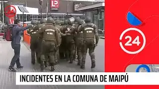 Incidentes en la comuna de Maipú: FF.EE dispersó a personas que se reunían en la Plaza | 24 Horas
