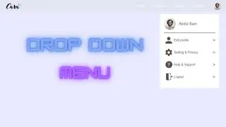Drop down menu using HTML, CSS and Javascript || Drop down menu