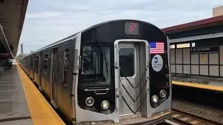 EXCLUSIVE: R160 (S)huttle train leaving Beach 90th street!