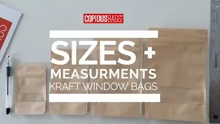 Kraft Stand Up Pouches with Window | Sizes + Measurements | Copious Bags&reg;