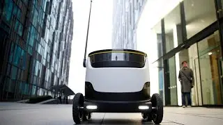 Food delivery robots used in Colombia during lockdown