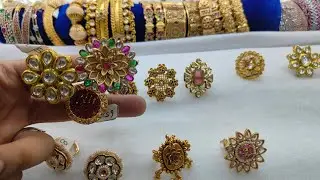Kundan, Polki primium designer affordable ring #gold #polkijewellery #2gramgold#rings #kundan