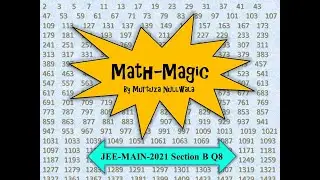 JEE-MAIN-2021 (31st August-Second Shift) Mathematics Section-B Q8 #JEE #Mathematics #Magic