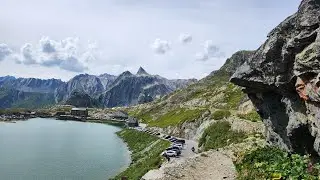 The Great Saint Bernard Pass. Views from the top.